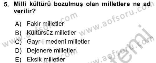 İslam Kurumları ve Medeniyeti Dersi 2016 - 2017 Yılı (Vize) Ara Sınav Soruları 5. Soru