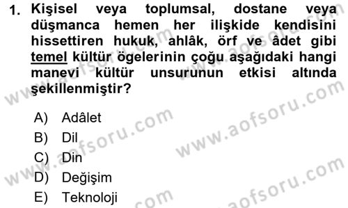 İslam Kurumları ve Medeniyeti Dersi 2016 - 2017 Yılı (Final) Dönem Sonu Sınav Soruları 1. Soru