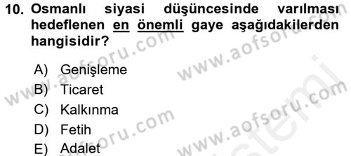 İslam Kurumları ve Medeniyeti Dersi 2017 - 2018 Yılı (Vize) Ara Sınav Soruları 10. Soru
