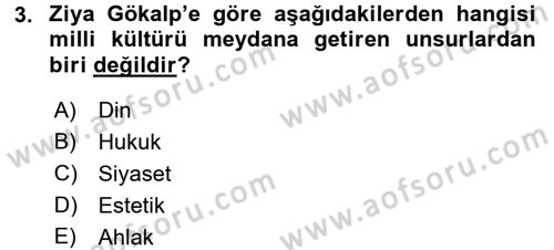 İslam Kurumları ve Medeniyeti Dersi 2017 - 2018 Yılı (Vize) Ara Sınav Soruları 3. Soru