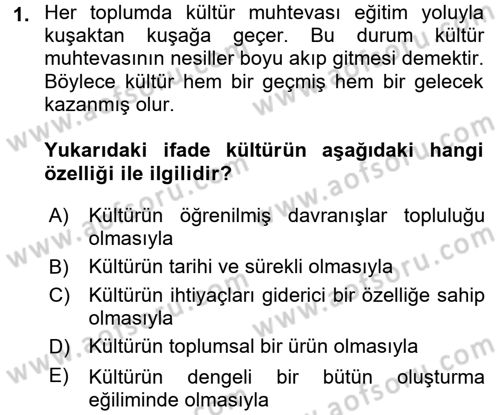 İslam Kurumları ve Medeniyeti Dersi 2018 - 2019 Yılı (Final) Dönem Sonu Sınav Soruları 1. Soru