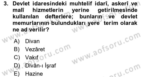 İslam Kurumları ve Medeniyeti Dersi 2018 - 2019 Yılı (Final) Dönem Sonu Sınav Soruları 3. Soru