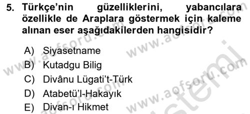 İslam Kurumları ve Medeniyeti Dersi 2021 - 2022 Yılı Yaz Okulu Sınav Soruları 5. Soru