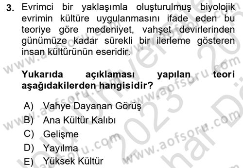 İslam Kurumları ve Medeniyeti Dersi 2023 - 2024 Yılı (Vize) Ara Sınav Soruları 3. Soru