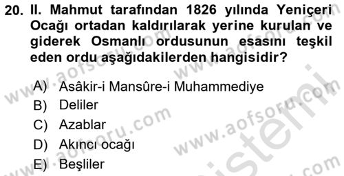 İslam Kurumları ve Medeniyeti Dersi 2024 - 2025 Yılı (Final) Dönem Sonu Sınav Soruları 20. Soru