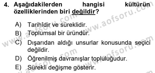 İslam Kurumları ve Medeniyeti Dersi 2025 - 2026 Yılı (Vize) Ara Sınav Soruları 4. Soru