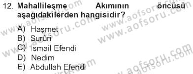 Türk İslam Edebiyatı Dersi 2012 - 2013 Yılı Tek Ders Sınav Soruları 12. Soru