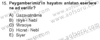 Türk İslam Edebiyatı Dersi 2012 - 2013 Yılı Tek Ders Sınav Soruları 15. Soru