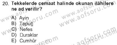Türk İslam Edebiyatı Dersi 2012 - 2013 Yılı Tek Ders Sınav Soruları 20. Soru