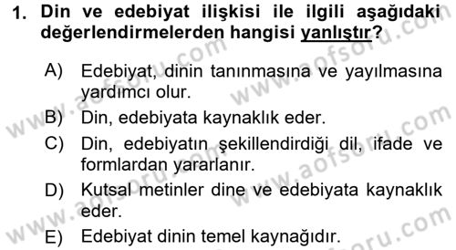 Türk İslam Edebiyatı Dersi 2015 - 2016 Yılı (Final) Dönem Sonu Sınav Soruları 1. Soru
