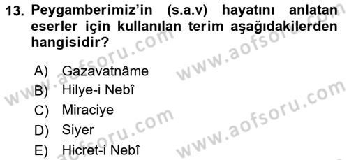 Türk İslam Edebiyatı Dersi 2018 - 2019 Yılı Yaz Okulu Sınav Soruları 13. Soru