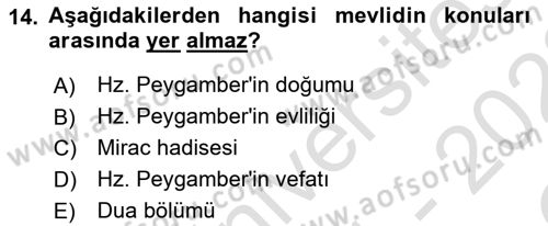 Türk İslam Edebiyatı Dersi 2021 - 2022 Yılı Yaz Okulu Sınav Soruları 14. Soru