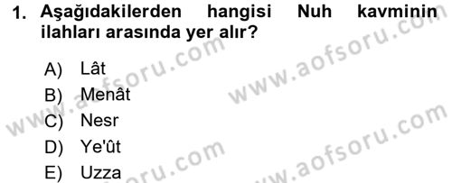 Tefsir Dersi 2015 - 2016 Yılı (Final) Dönem Sonu Sınav Soruları 1. Soru