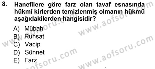 Günümüz Fıkıh Problemleri Dersi 2012 - 2013 Yılı (Vize) Ara Sınav Soruları 8. Soru
