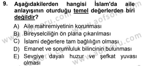 Günümüz Fıkıh Problemleri Dersi 2012 - 2013 Yılı (Vize) Ara Sınav Soruları 9. Soru