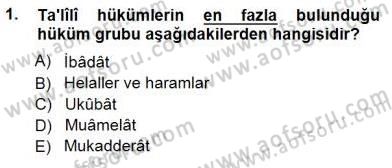 Günümüz Fıkıh Problemleri Dersi 2012 - 2013 Yılı (Final) Dönem Sonu Sınav Soruları 1. Soru