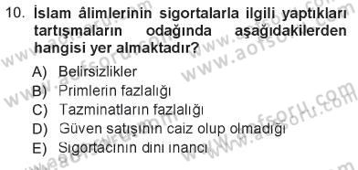 Günümüz Fıkıh Problemleri Dersi 2012 - 2013 Yılı Tek Ders Sınav Soruları 10. Soru