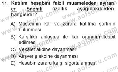 Günümüz Fıkıh Problemleri Dersi 2012 - 2013 Yılı Tek Ders Sınav Soruları 11. Soru