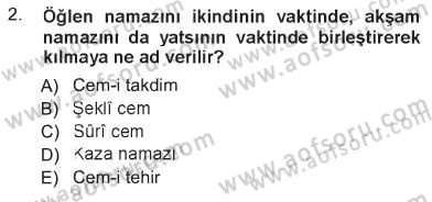 Günümüz Fıkıh Problemleri Dersi 2012 - 2013 Yılı Tek Ders Sınav Soruları 2. Soru