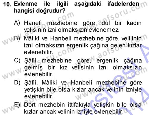 Günümüz Fıkıh Problemleri Dersi 2013 - 2014 Yılı (Vize) Ara Sınav Soruları 10. Soru