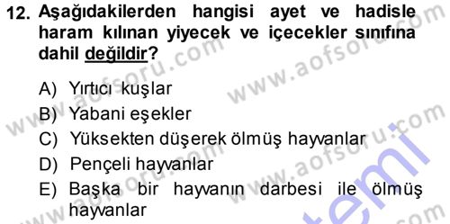 Günümüz Fıkıh Problemleri Dersi 2013 - 2014 Yılı (Vize) Ara Sınav Soruları 12. Soru