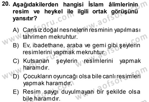 Günümüz Fıkıh Problemleri Dersi 2013 - 2014 Yılı (Vize) Ara Sınav Soruları 20. Soru