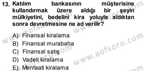 Günümüz Fıkıh Problemleri Dersi 2013 - 2014 Yılı (Final) Dönem Sonu Sınav Soruları 13. Soru