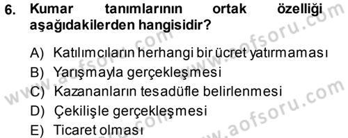 Günümüz Fıkıh Problemleri Dersi 2013 - 2014 Yılı (Final) Dönem Sonu Sınav Soruları 6. Soru