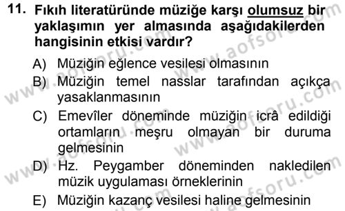 Günümüz Fıkıh Problemleri Dersi 2013 - 2014 Yılı Tek Ders Sınav Soruları 11. Soru