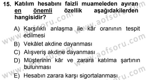 Günümüz Fıkıh Problemleri Dersi 2013 - 2014 Yılı Tek Ders Sınav Soruları 15. Soru