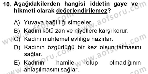 Günümüz Fıkıh Problemleri Dersi 2014 - 2015 Yılı (Vize) Ara Sınav Soruları 10. Soru