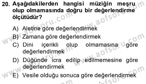 Günümüz Fıkıh Problemleri Dersi 2014 - 2015 Yılı (Vize) Ara Sınav Soruları 20. Soru