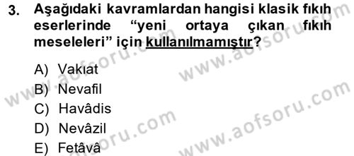 Günümüz Fıkıh Problemleri Dersi 2014 - 2015 Yılı (Vize) Ara Sınav Soruları 3. Soru