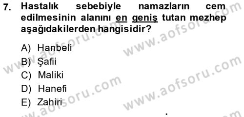 Günümüz Fıkıh Problemleri Dersi 2014 - 2015 Yılı (Vize) Ara Sınav Soruları 7. Soru