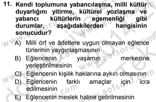 Günümüz Fıkıh Problemleri Dersi 2014 - 2015 Yılı Tek Ders Sınav Soruları 11. Soru