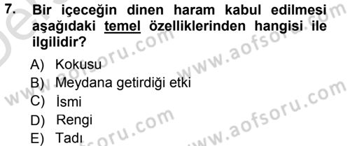 Günümüz Fıkıh Problemleri Dersi 2014 - 2015 Yılı Tek Ders Sınav Soruları 7. Soru