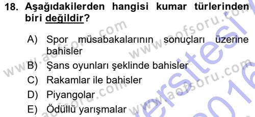 Günümüz Fıkıh Problemleri Dersi 2015 - 2016 Yılı (Vize) Ara Sınav Soruları 18. Soru
