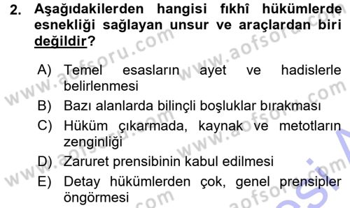 Günümüz Fıkıh Problemleri Dersi 2015 - 2016 Yılı (Vize) Ara Sınav Soruları 2. Soru