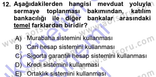 Günümüz Fıkıh Problemleri Dersi 2015 - 2016 Yılı (Final) Dönem Sonu Sınav Soruları 12. Soru