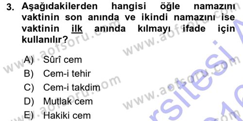 Günümüz Fıkıh Problemleri Dersi 2015 - 2016 Yılı (Final) Dönem Sonu Sınav Soruları 3. Soru