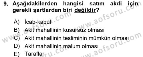 Günümüz Fıkıh Problemleri Dersi 2015 - 2016 Yılı Tek Ders Sınav Soruları 9. Soru