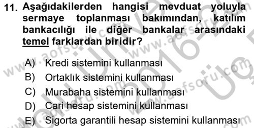 Günümüz Fıkıh Problemleri Dersi 2016 - 2017 Yılı 3 Ders Sınav Soruları 11. Soru