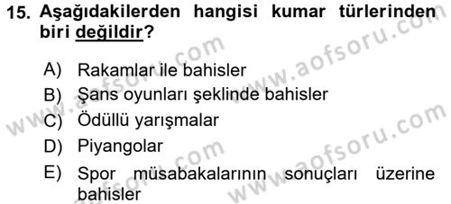 Günümüz Fıkıh Problemleri Dersi 2016 - 2017 Yılı (Vize) Ara Sınav Soruları 15. Soru
