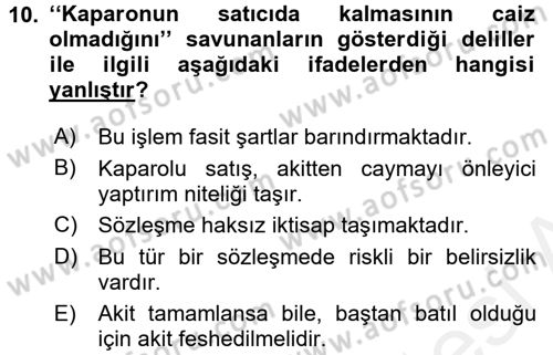 Günümüz Fıkıh Problemleri Dersi 2016 - 2017 Yılı (Final) Dönem Sonu Sınav Soruları 10. Soru