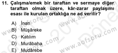 Günümüz Fıkıh Problemleri Dersi 2016 - 2017 Yılı (Final) Dönem Sonu Sınav Soruları 11. Soru