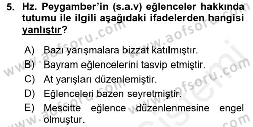 Günümüz Fıkıh Problemleri Dersi 2016 - 2017 Yılı (Final) Dönem Sonu Sınav Soruları 5. Soru