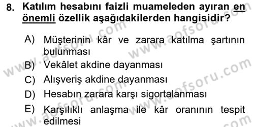 Günümüz Fıkıh Problemleri Dersi 2016 - 2017 Yılı (Final) Dönem Sonu Sınav Soruları 8. Soru