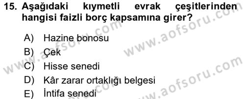 Günümüz Fıkıh Problemleri Dersi 2017 - 2018 Yılı 3 Ders Sınav Soruları 15. Soru