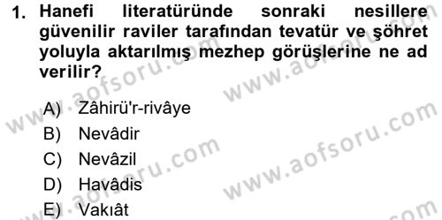 Günümüz Fıkıh Problemleri Dersi 2017 - 2018 Yılı (Vize) Ara Sınav Soruları 1. Soru