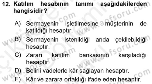 Günümüz Fıkıh Problemleri Dersi 2017 - 2018 Yılı (Final) Dönem Sonu Sınav Soruları 12. Soru